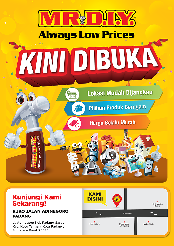 Kini Dibuka MR.DIY Ruko Jalan Adinegoro Padang | MR.DIY Indonesia