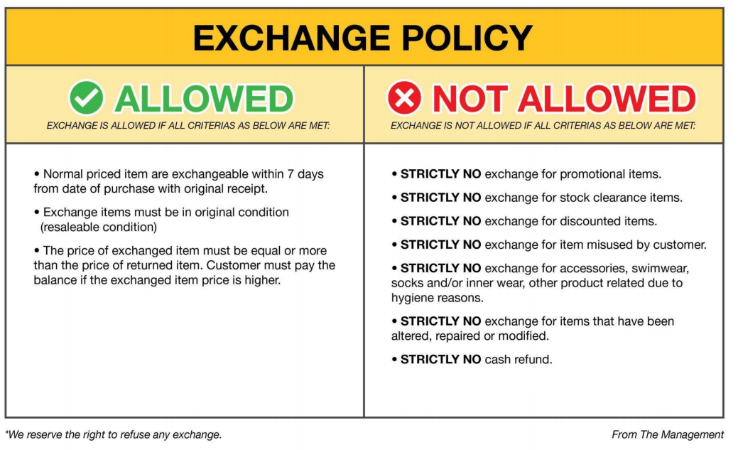 Policy | Bricolage Philippines Inc. | MR.DIY