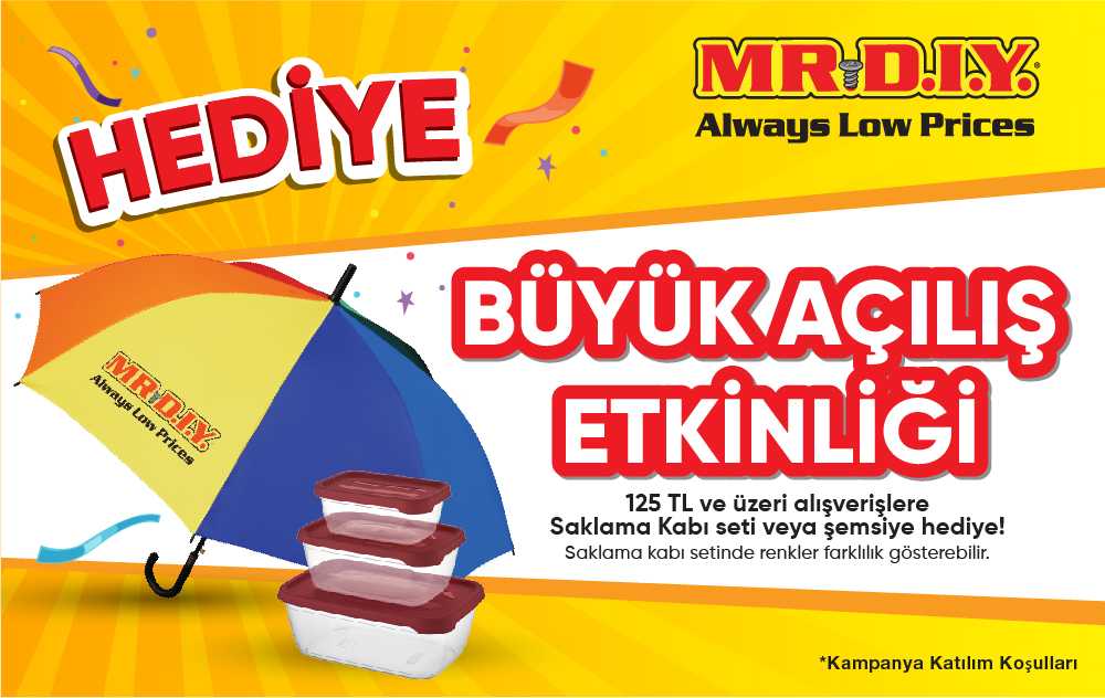 Grand Opening Event T&C (Tupperware & Umbrella) | MR.DIY TURKEY Ev ...